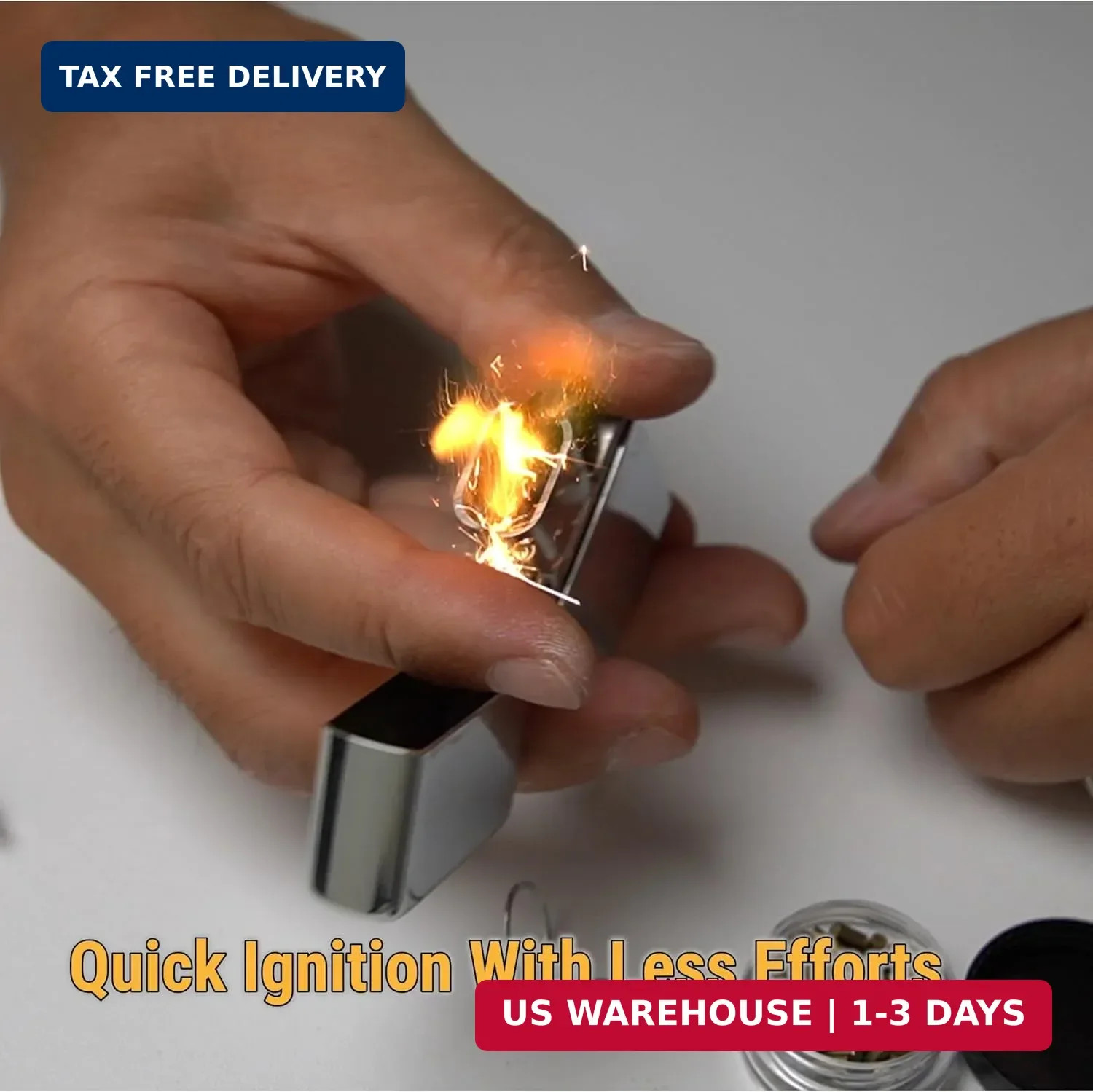 100-Pack Premium Replacement Flints Compatible with Zippo Clipper Lighters | Lon