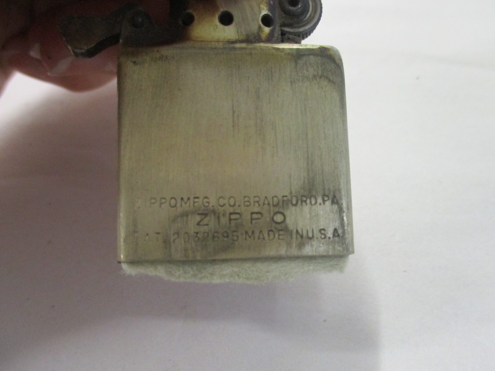 1940’s 3 BARREL ZIPPO ADVERTISING LIGHTER DAMASCUS STEEL CASTING CO.