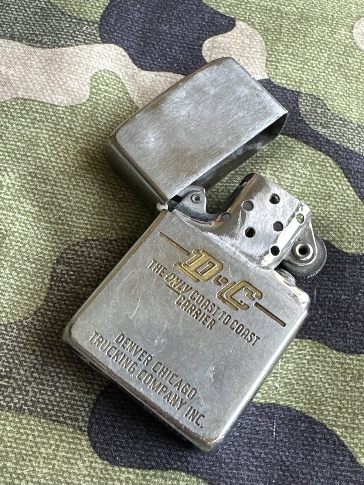 1958 Vintage Zippo Lighter – D•C Trucking – Denver Chicago Trucking Company Inc