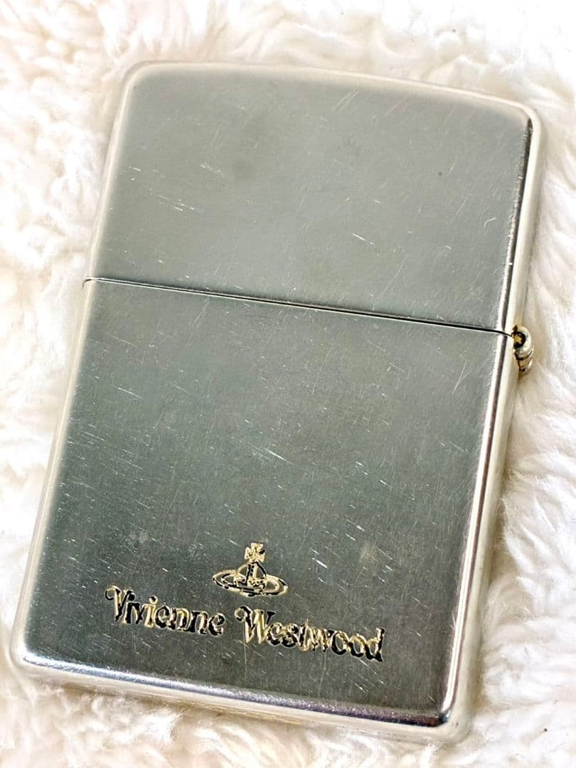 Vivienne Westwood Zippo Oil Lighter Orb Logo Silver No Box Tested & Working