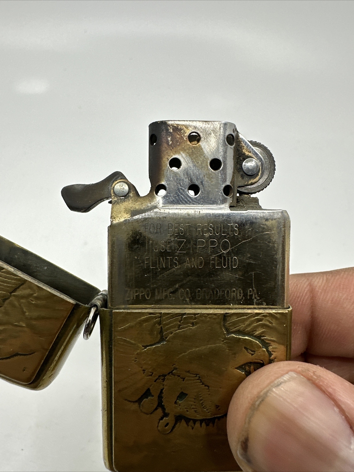 1995 ZIPPO Brass The American Eagle Bradford PA 2-1/4″ x 1-1/4″