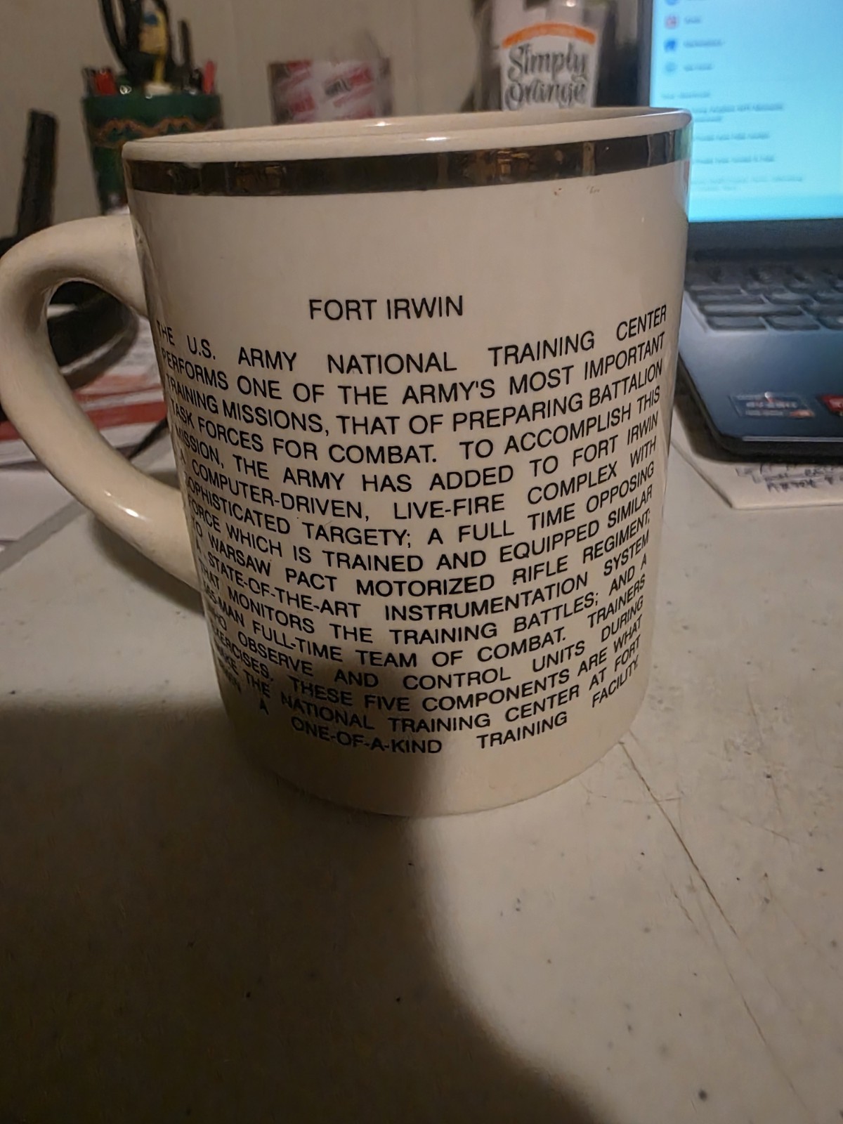 Zippo Lighter US ARMY National Training Center (NTC) and Coffee Mug