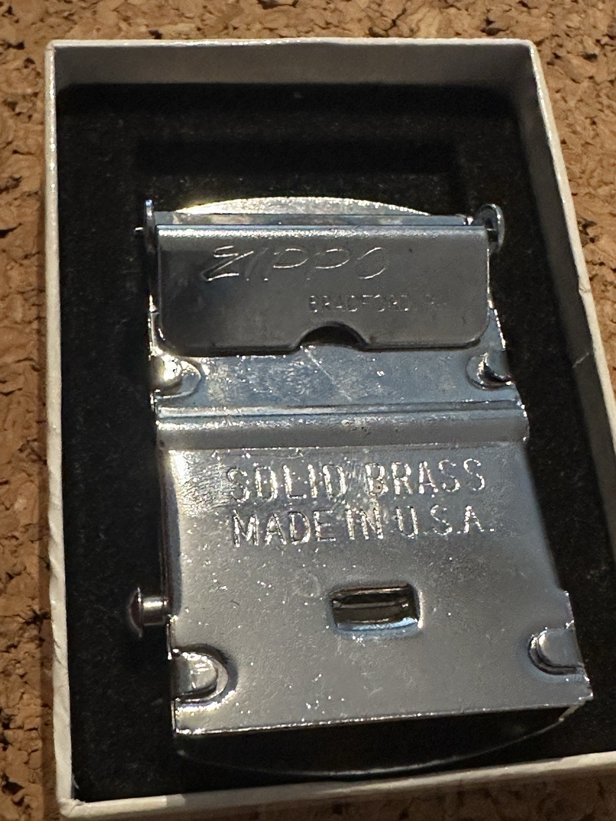 Vintage Zippo Belt Buckle US Navy U.S.S Tulare LKA-212
