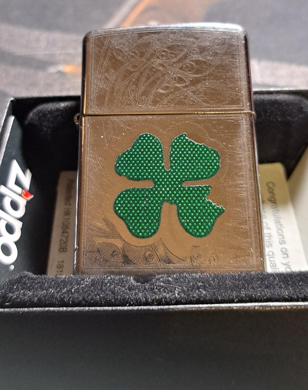 Zippo Lighter Polished Four Leaf Clover -Must Have 2015