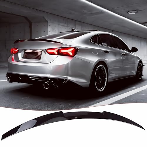 STSEV01 Rear Spoiler Wing Fit for Chevrolet Chevy Malibu Gloss Black