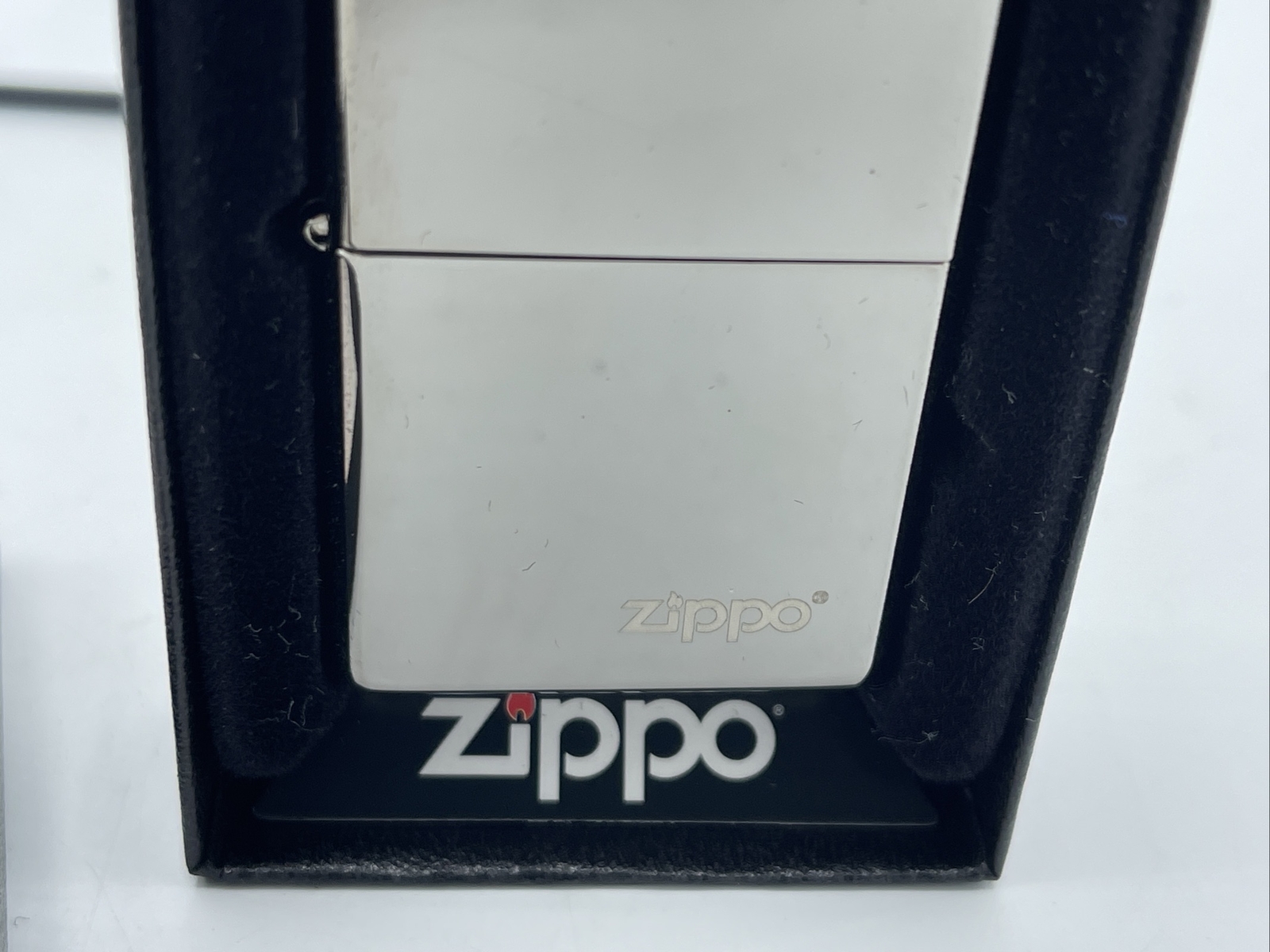 Zippo Black Ice Lighter w/ Zippo Logo Model 150ZL