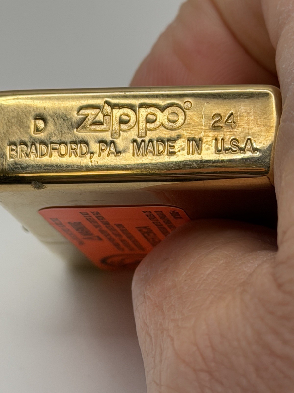 2024 Elegant Framed Logo Design High Polish Brass Zippo Lighter NEW