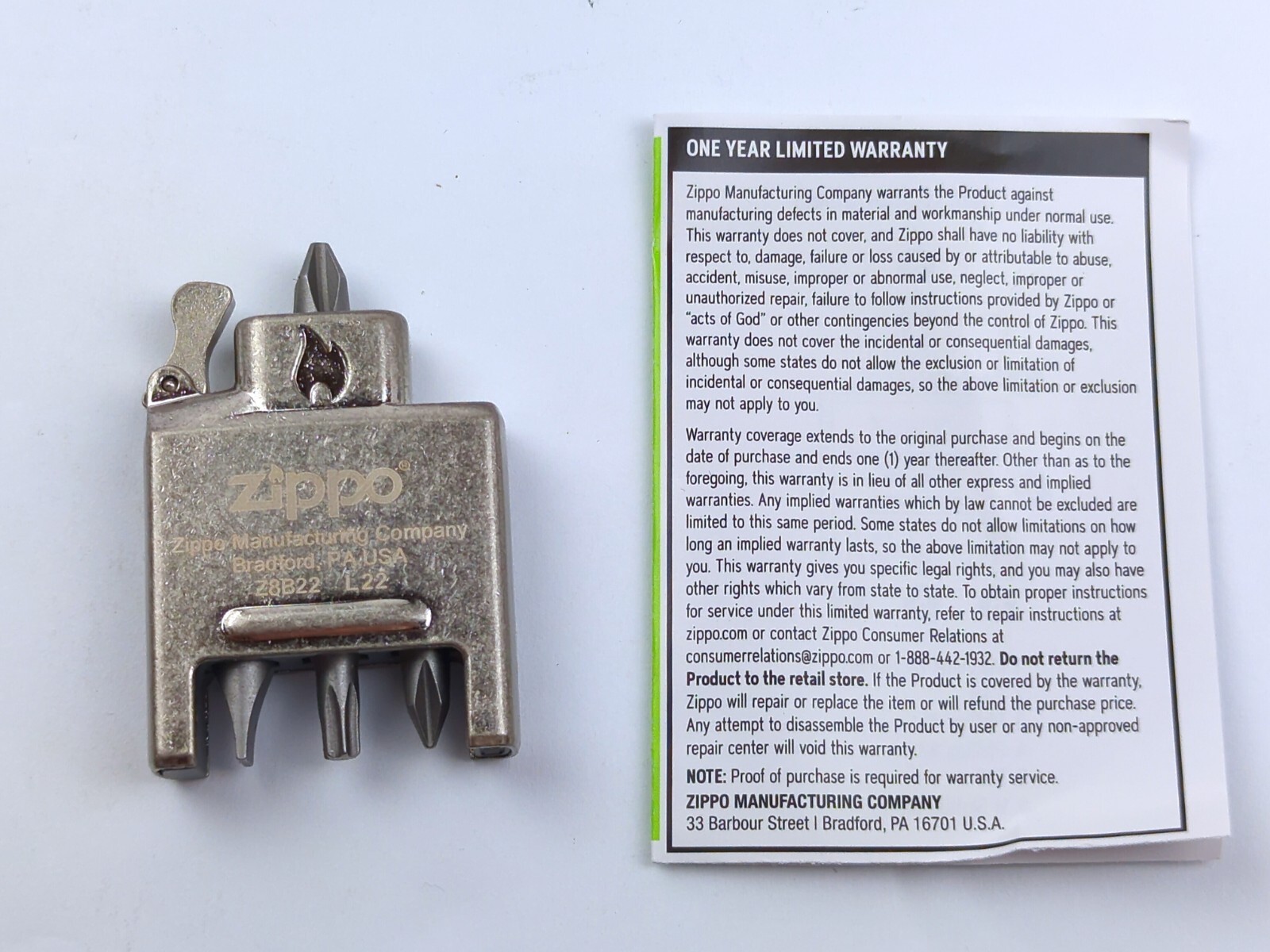 6pk Zippo BIT SAFE 4-in-1 Magnetic SCREWDRIVER Bit Lighter Insert, 65701 – NEW!