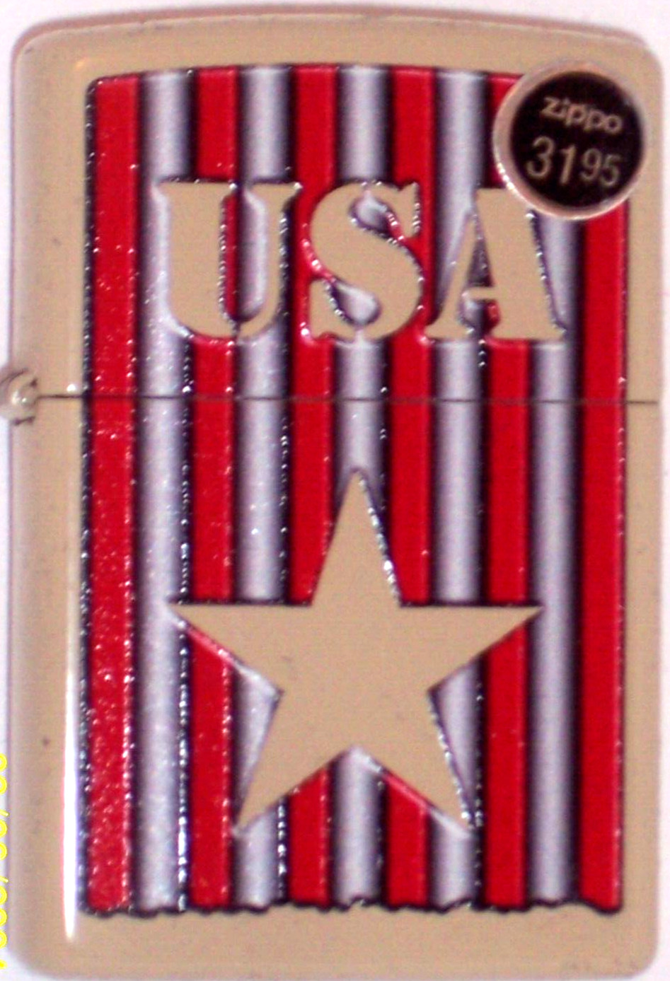 New Windproof US ZIPPO Oil Lighter 48204 American USA Star Flat Sand Color Case