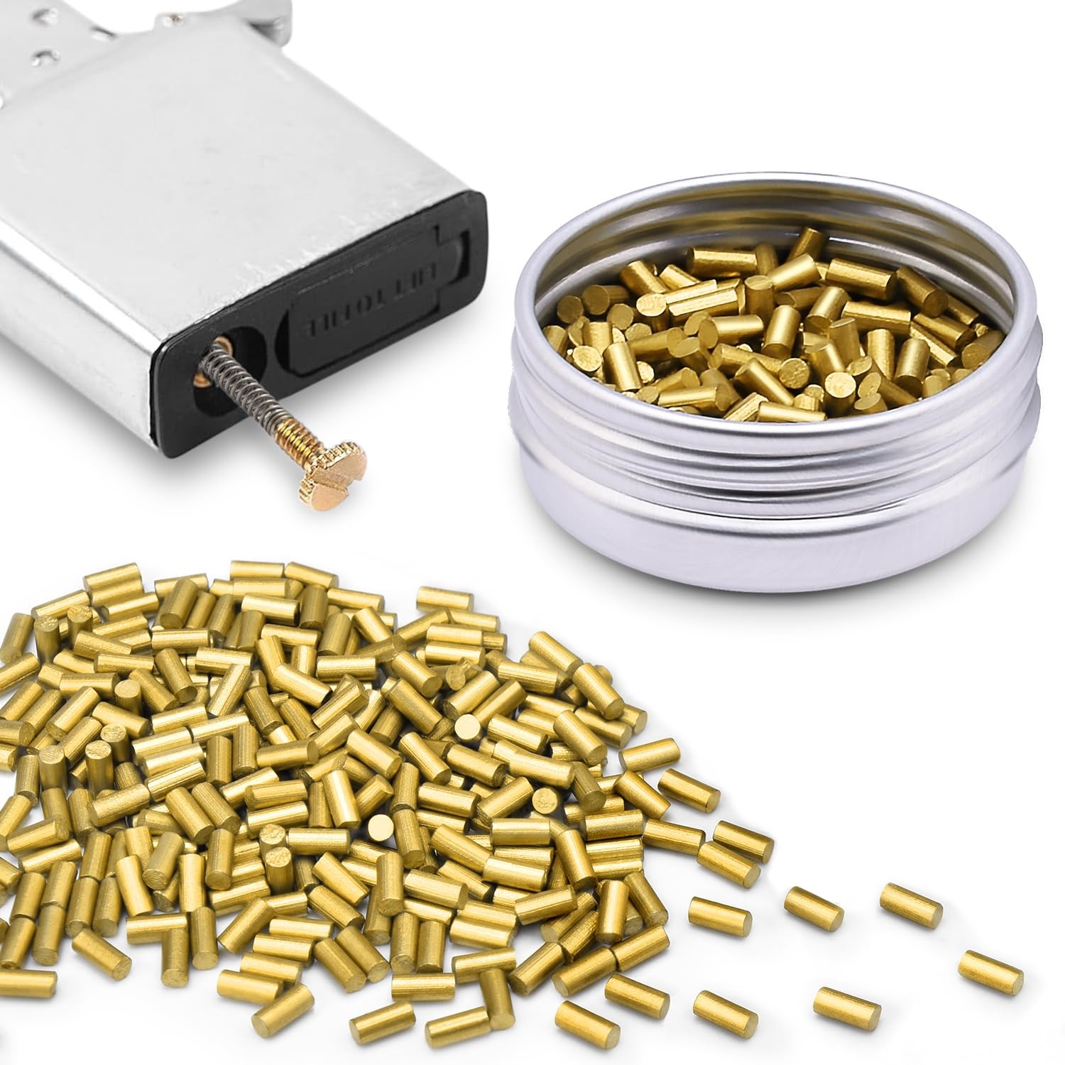 200 Pcs Universal Lighter Replacement Flint Refills Compatible with Most Lighter