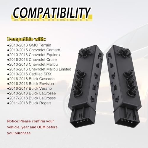 Driver & Passenger 8 Ways Seat Switch 25974714/25974715 Fit for Chevrolet