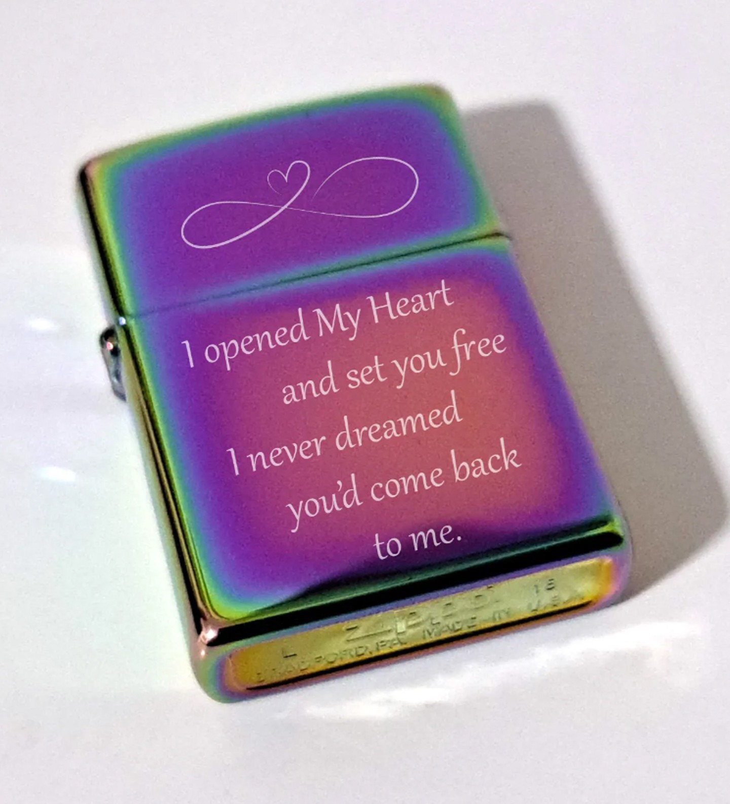 Unique One-of-a-Kind Custom Engraved Spectrum Zippo Lighter 151- Authentic & New