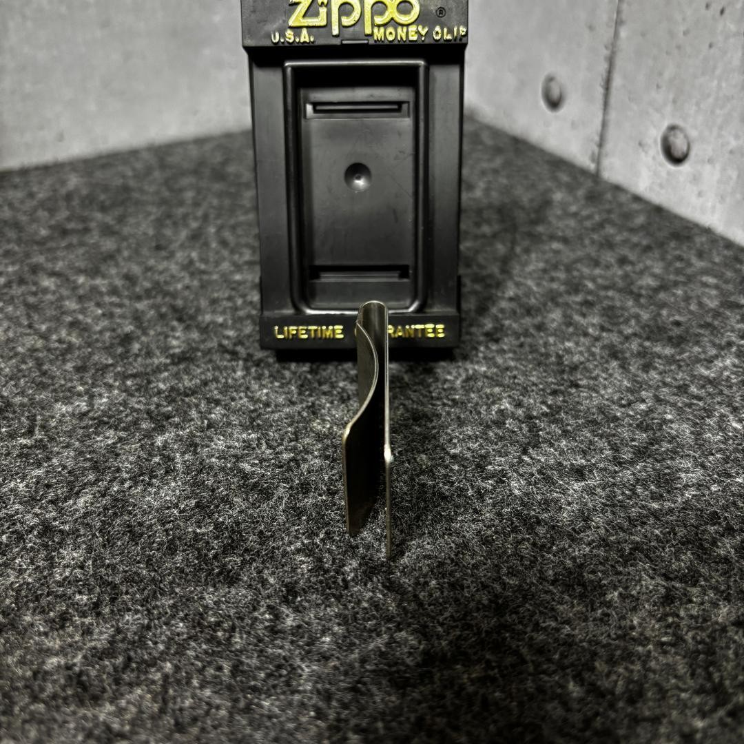 ZIPPO Genuine Money Clip U.S.A Vintage with Rare Plastic Display Case