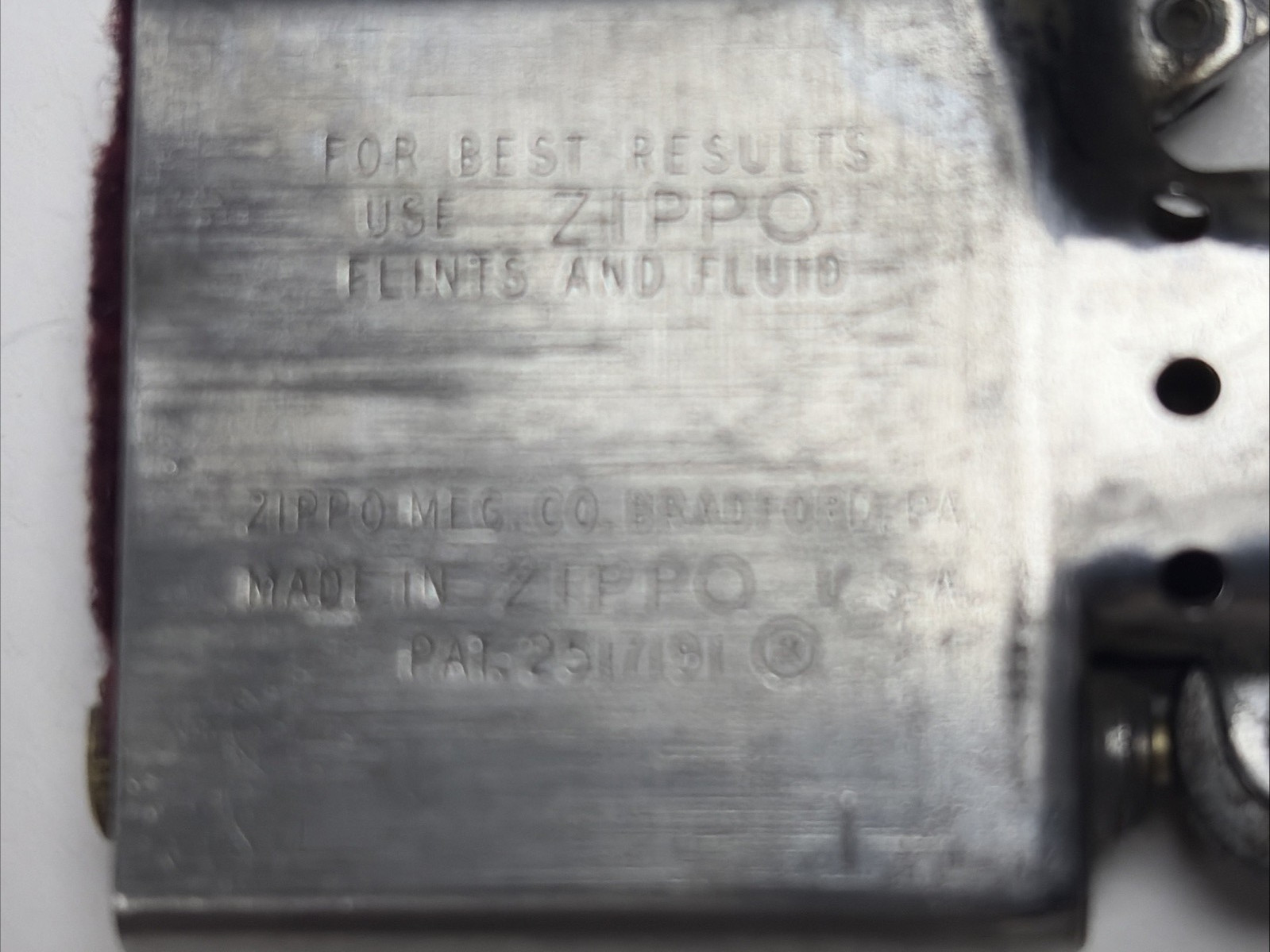 Vintage 1950s Zippo US Marines Lighter Very Rare New Flint.