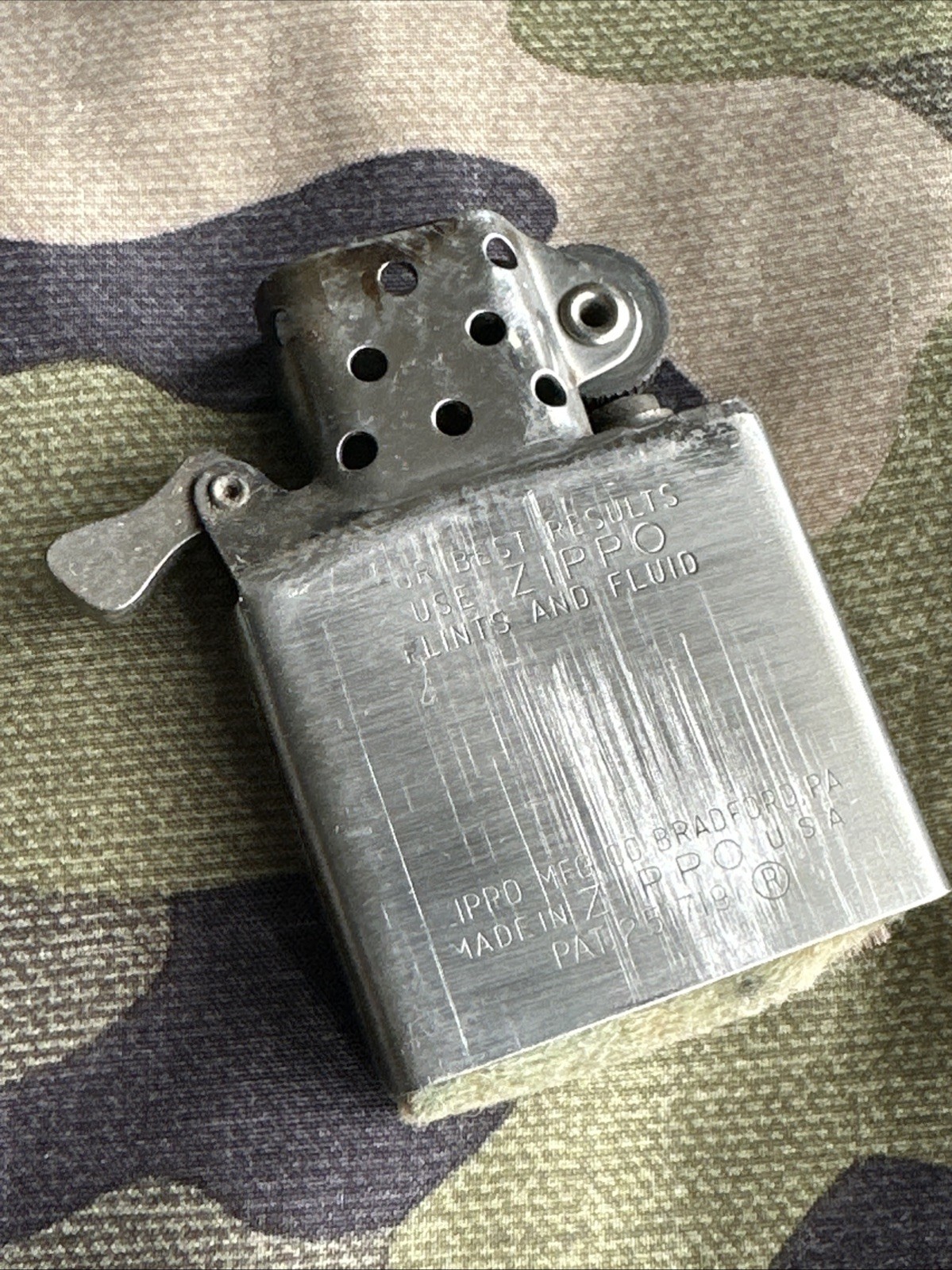 1958 1959 Vintage Zippo Insert – INSERT ONLY – Double Decker Stamp – Lot #70