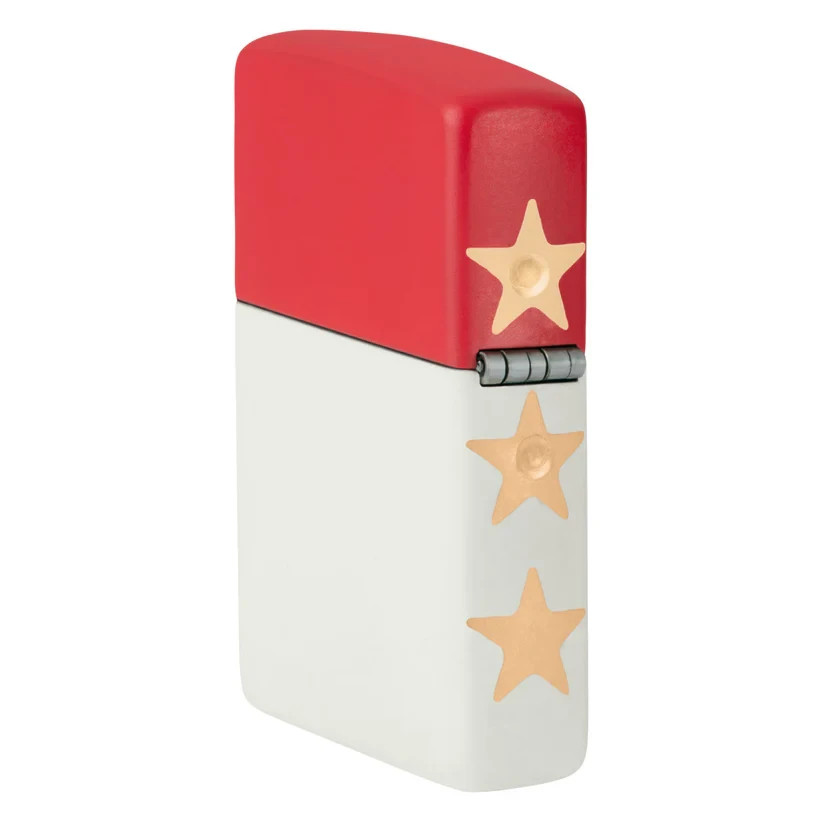 Zippo America 250 Model White/Red Matte Laser Engraved 47295 NOT Limited Edition