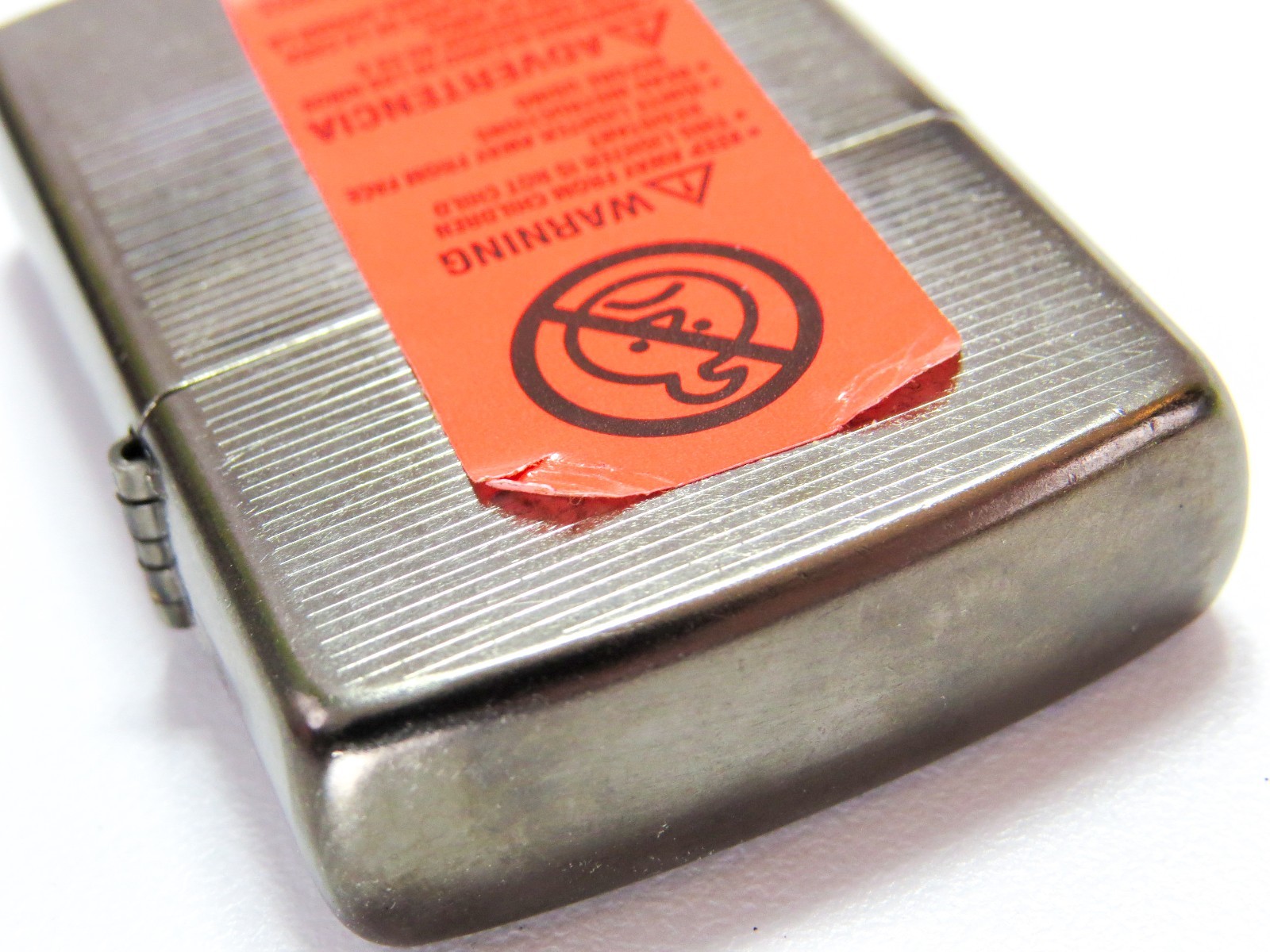 Zippo 2006 Horizontal Stripes Sealed Cigarette Lighter, Plastic Case/Book