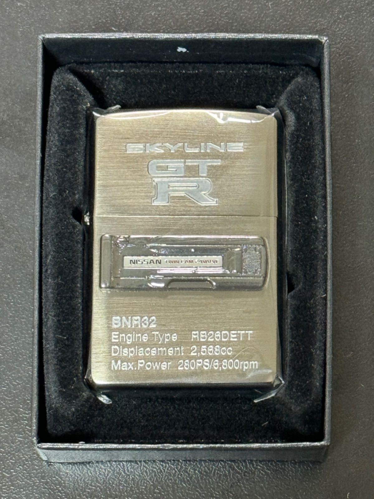 Zippo SKYLINE GT-R BNR 32 Skyline 3D Metal NISSAN TWIN CAM 24VALVE Made in 2000