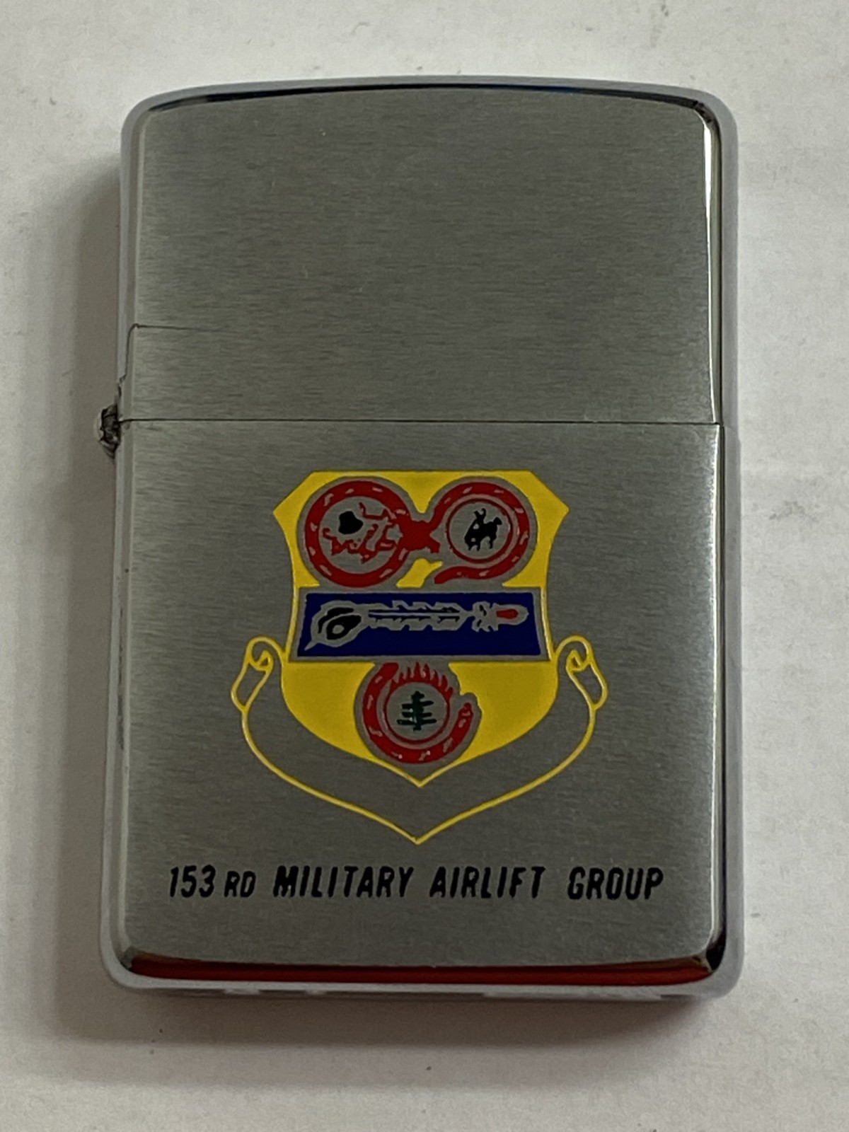 1966 ZIPPO LIGTHER WYOMING AIR FORCE 153RD MILITARY AIRLIFT GROUP VIETNAM C-130