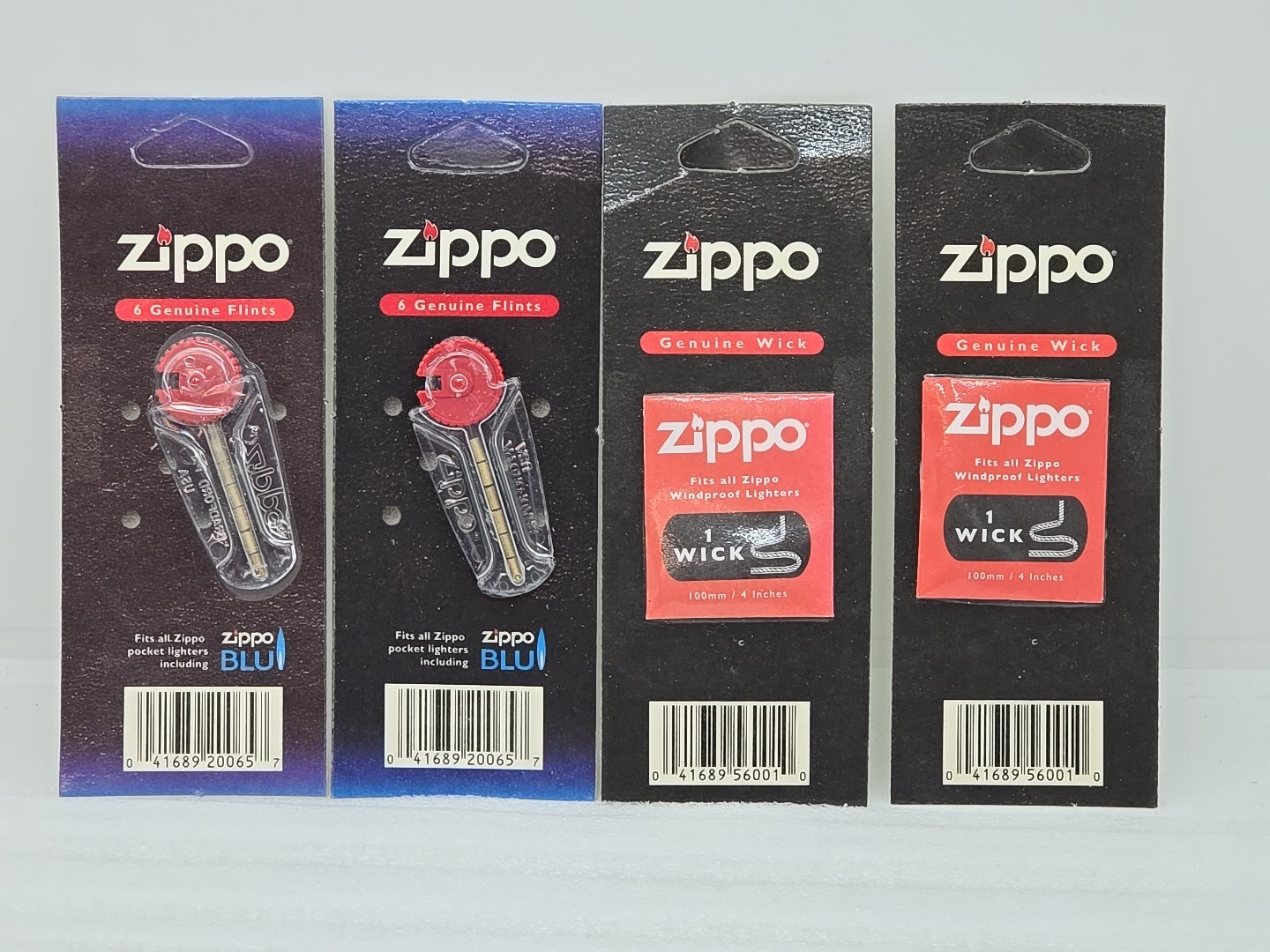 Zippo lighter 12 Flints +2 Wicks value Pack 2x Flints and 2x wick