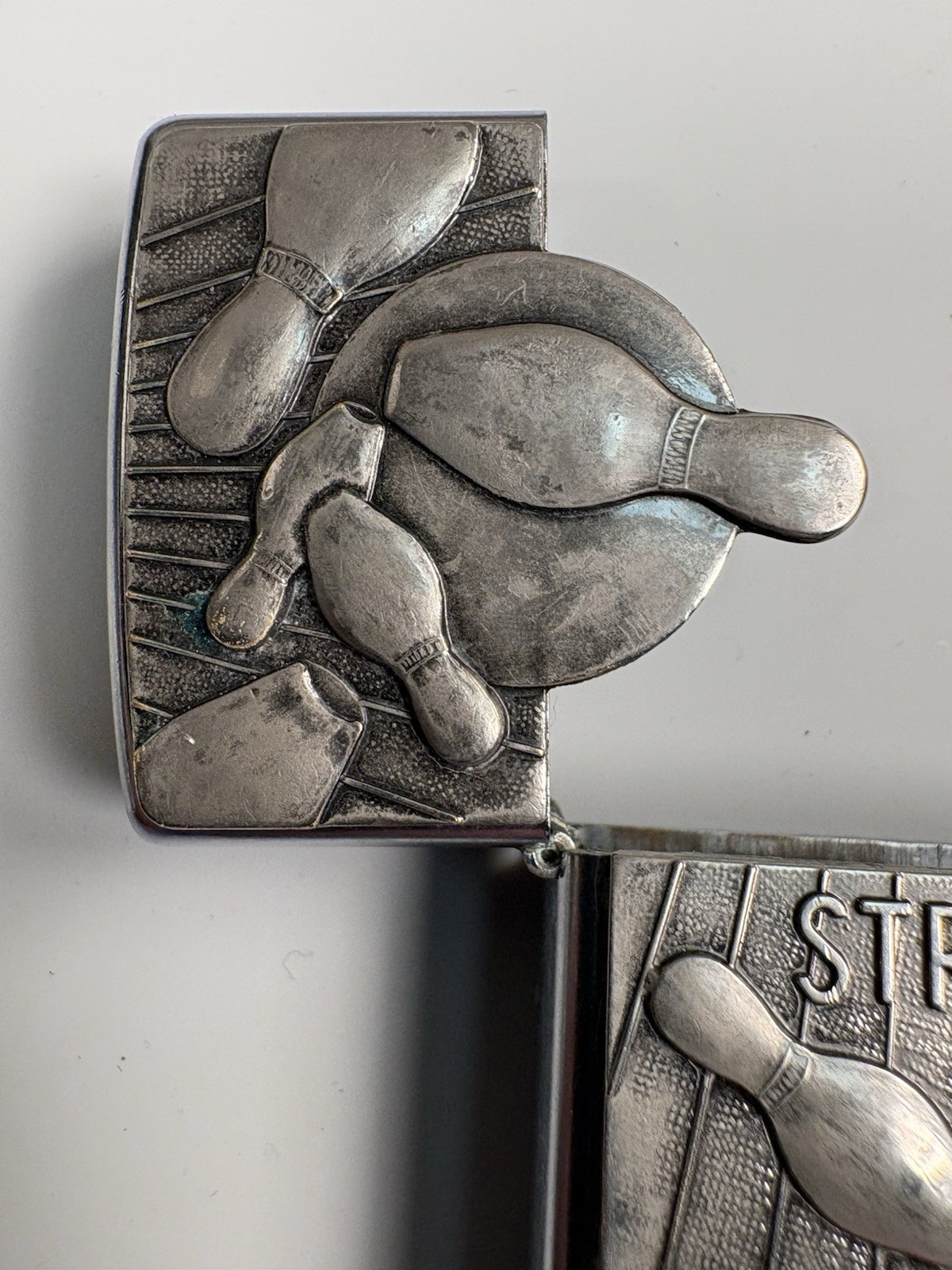 2002 Zippo Bowling Strike Lighter Raised Bowling Pin Design – Sparks USA