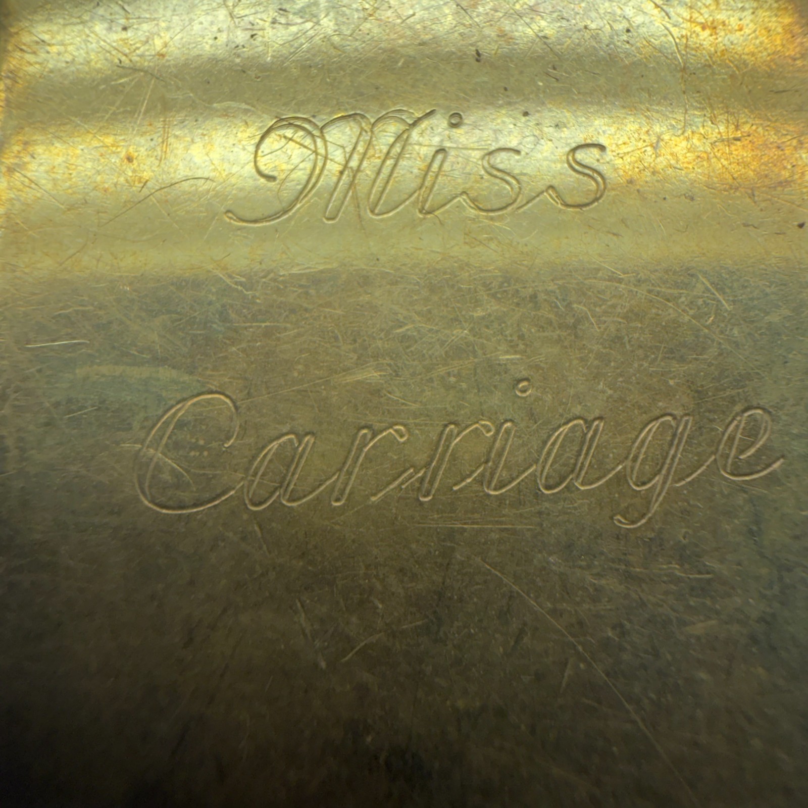 Zippo Solid Brass SLIM Lighter C XII March 1996 MARKED USA Vintage – AS IS