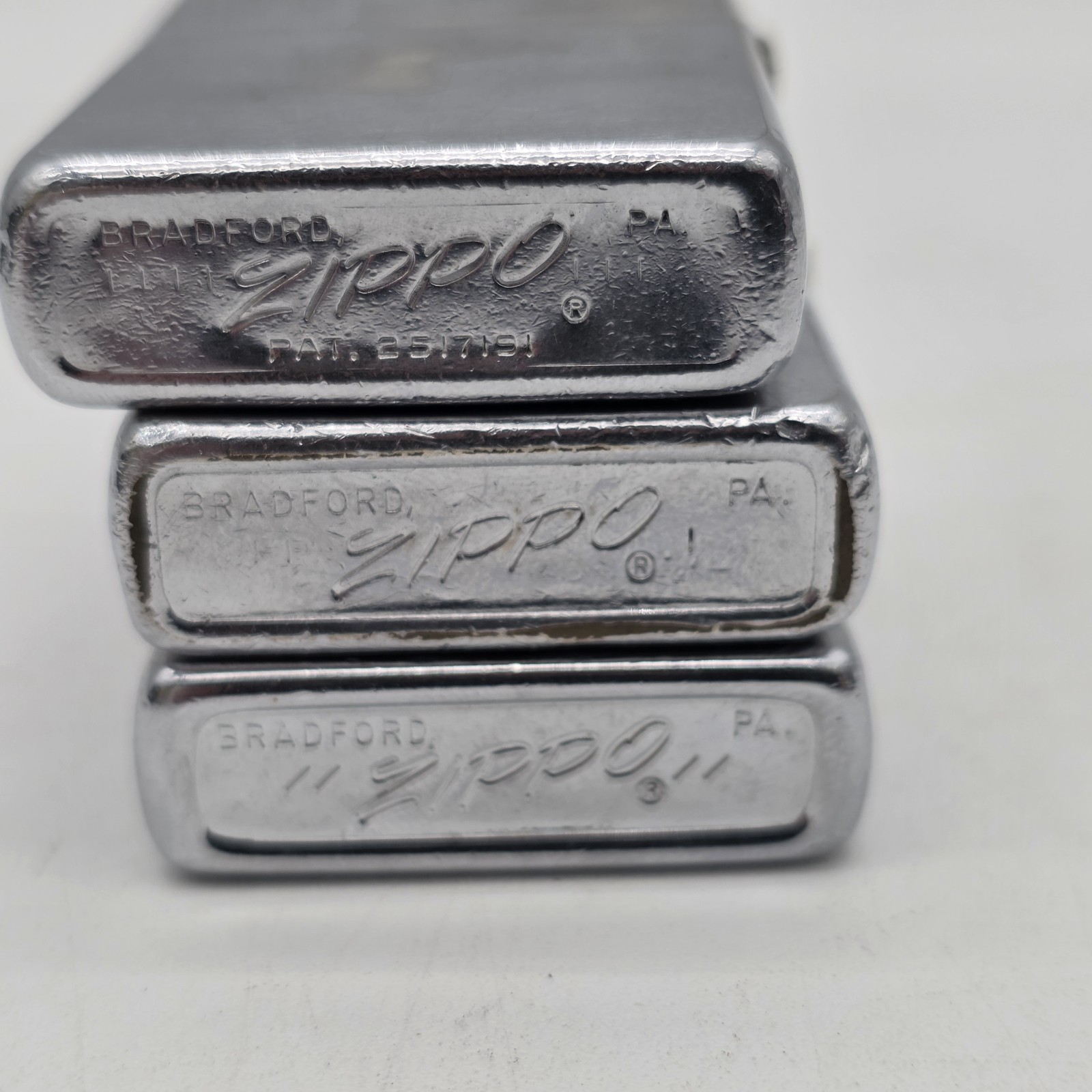 3 Zippo Lighters, 1960s -1970s