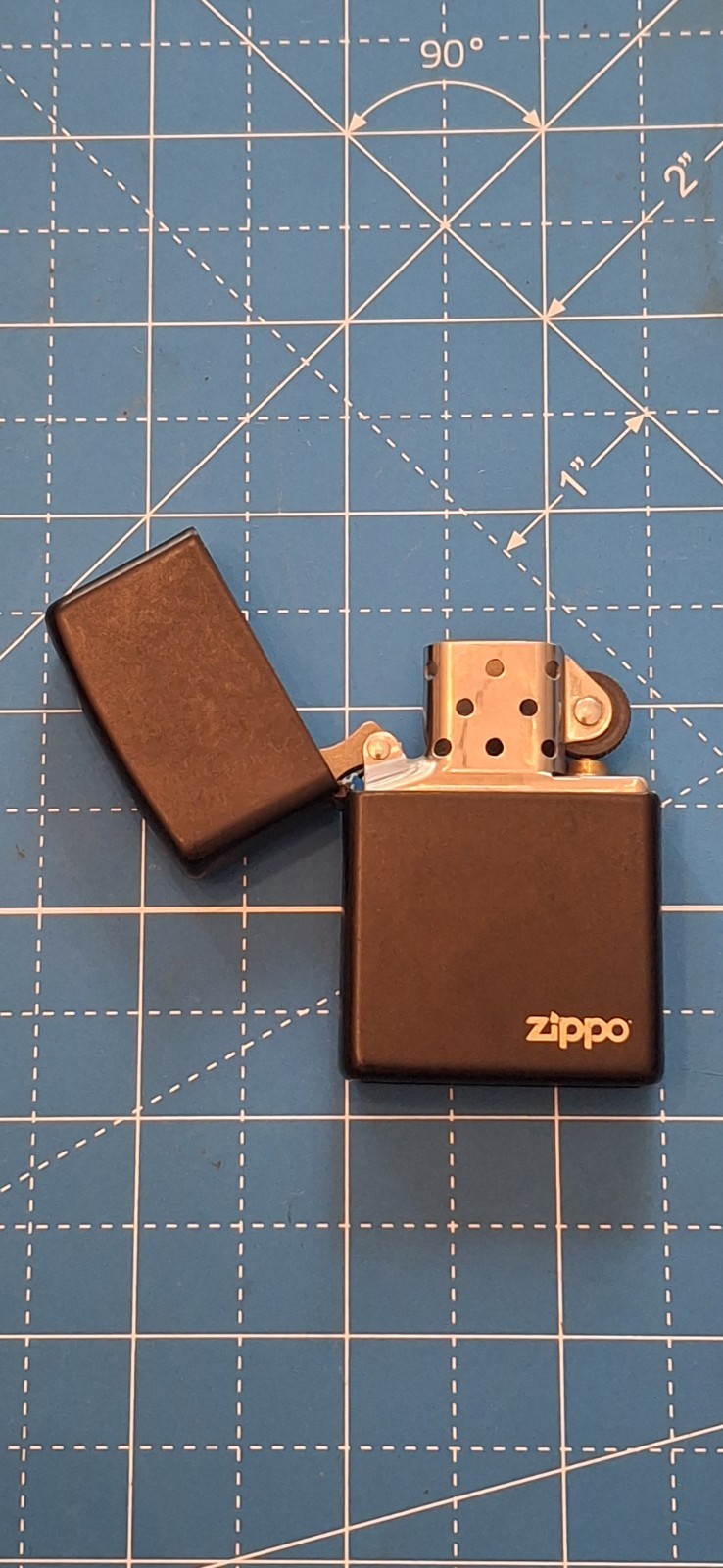 Clean Flat Black Brass Zippo Lighter 2022 Made In USA