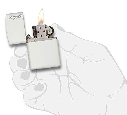 Zippo Z-00214ZL Lighter, Durable White Matte Finish, Color Image, Classic Win…