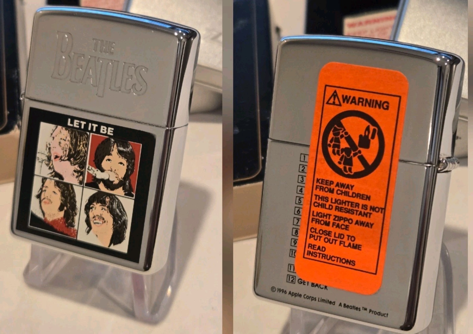 1997 BEATLES Music LET IT BE LP Album Cover Vintage Zippo Lighter NEW Sealed