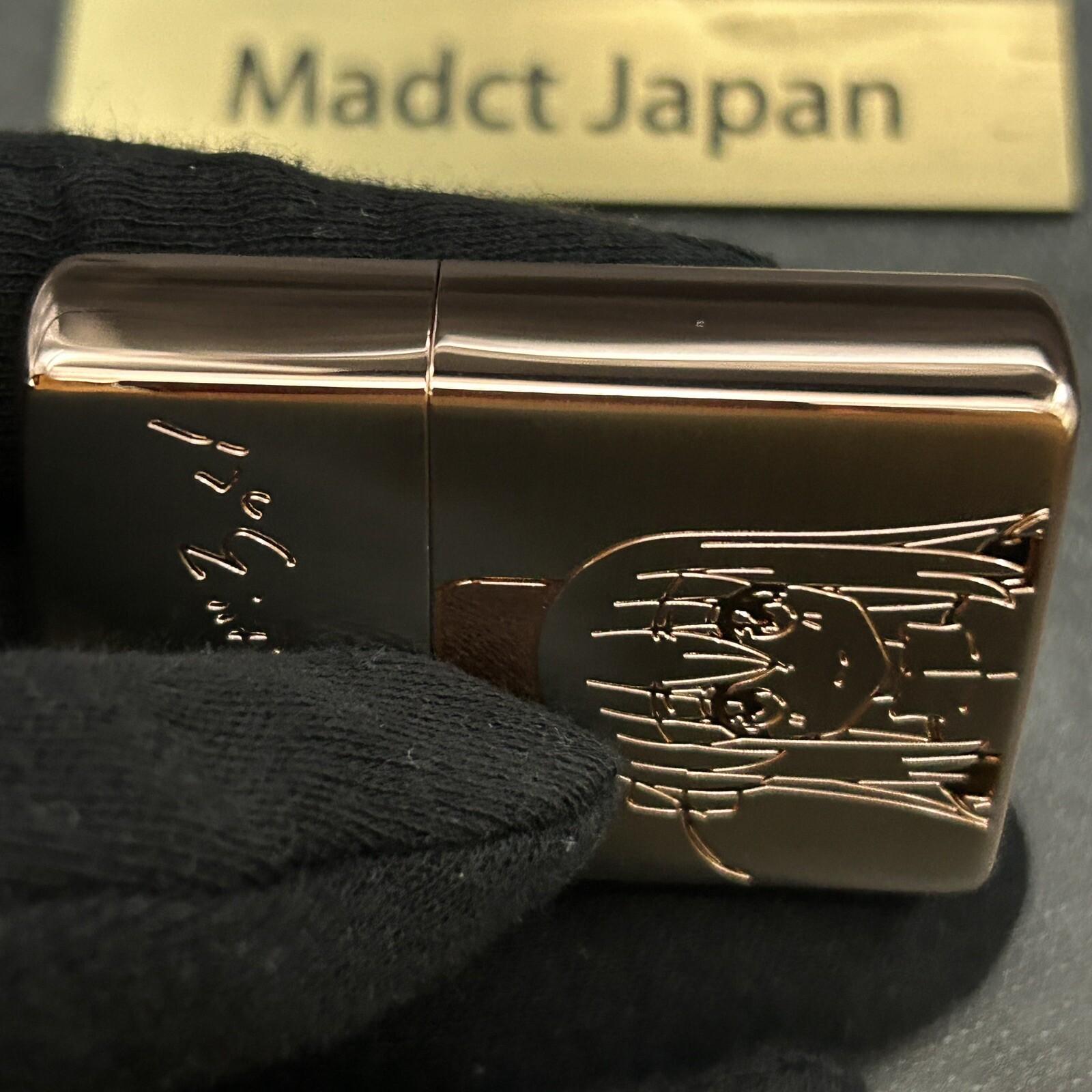 Zippo Bocchi The Rock Hitori Goto Pink Silver 3 Sided Etching Lighter JP