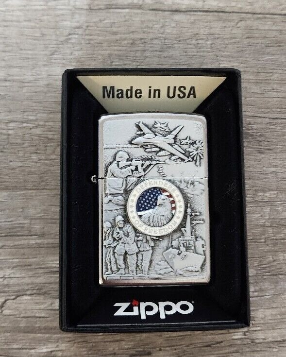 Zippo 24457 Joined Forces Emblem Lighter 2012 Made in USA