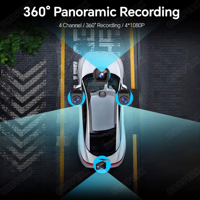 A8 4CH 11.26“ Rearview Mirror Dash Cam 4K Front,Rear and Side(Left Right) FHD 3