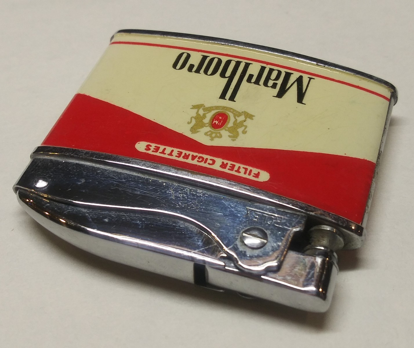 Vintage Rolex Japan Super Automatic Deluxe Marlboro Cigarette Lighter Red Roof