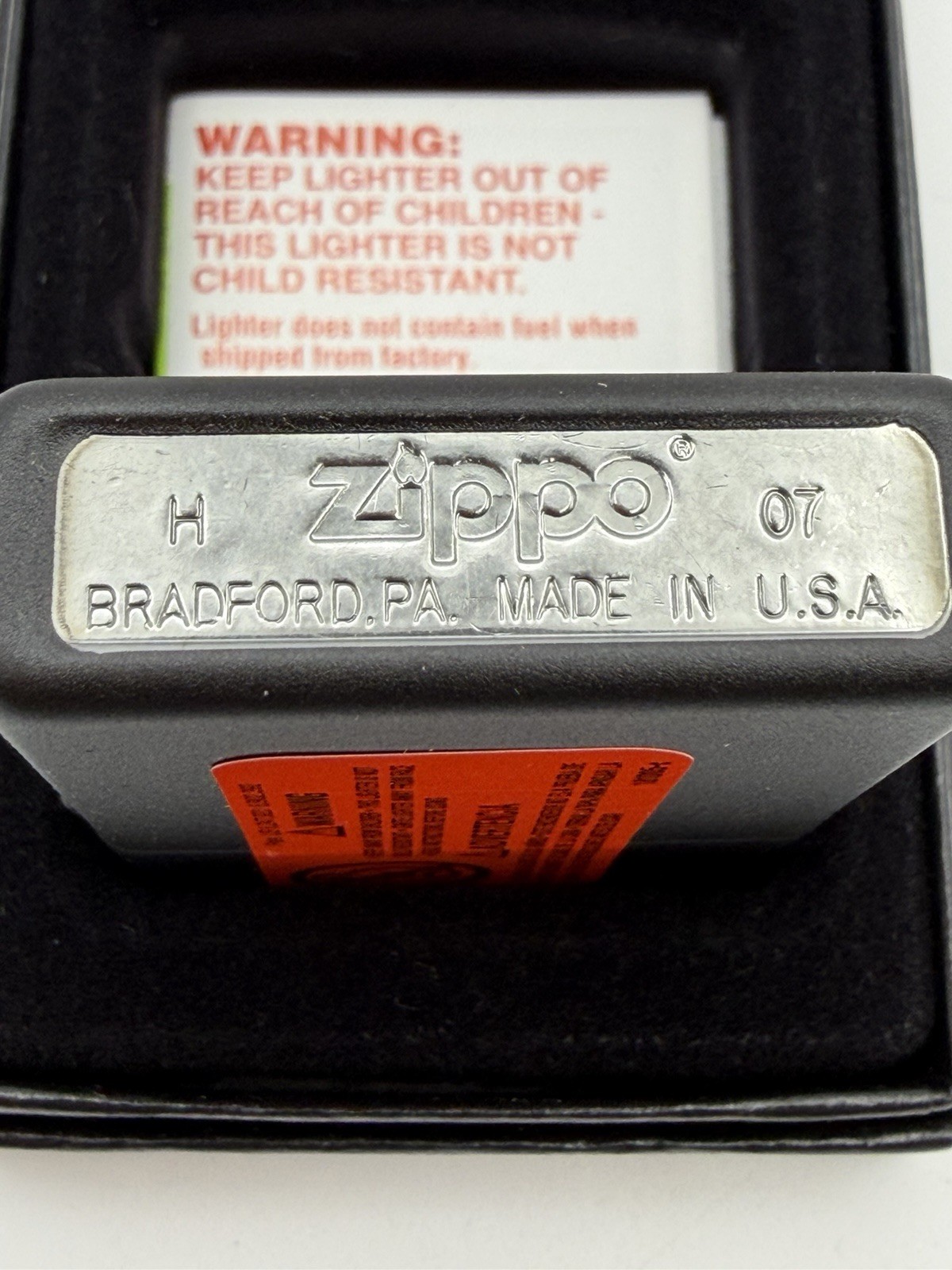 Vintage 2007 Yin Yang Black Matte Zippo Lighter New B13