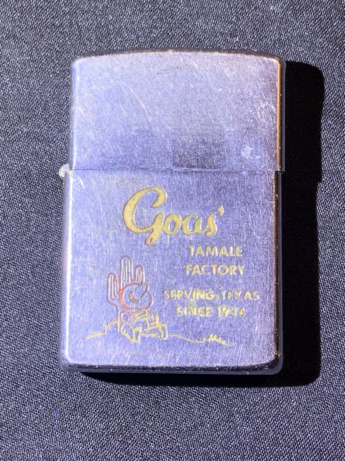 Vtg Zippo Advertising Lighter 1958-1979 Goas‘ Tamale Factory San Antonio