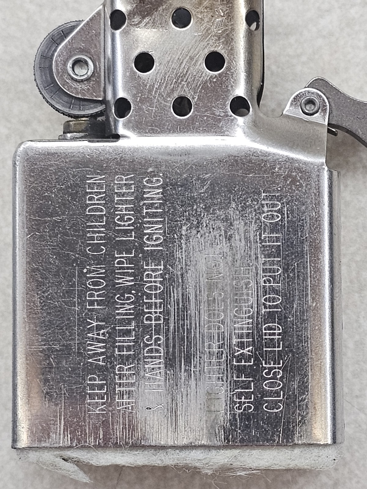 1997 Zippo Lighter XIII 1937 Replica Brushed Chrome Corner Slashes