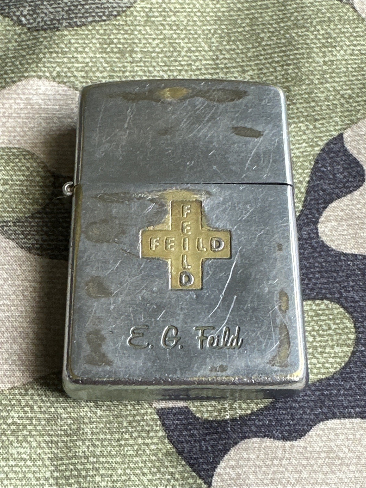 1960s Vintage Zippo Lighter – EG Feild Medical Supply Company – Austin Texas
