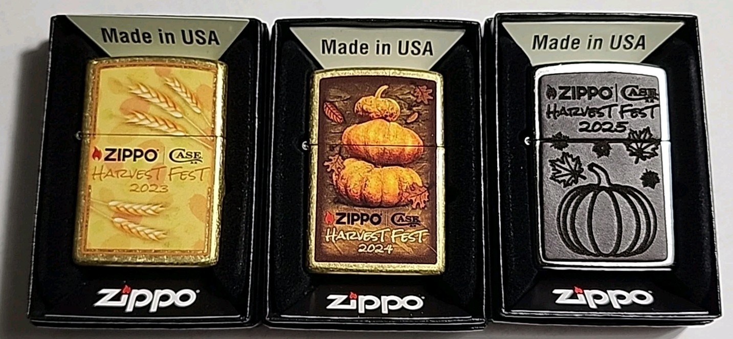 Read – 2025, 2024 and 2023 Harvest Fest Fall Zippo/Case Museum Exclusives