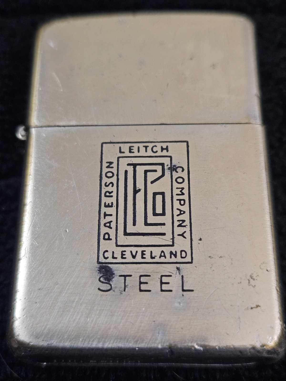 Vintage Patterson Leitch Co. Zippo – 1960 – brushed chrome – Used