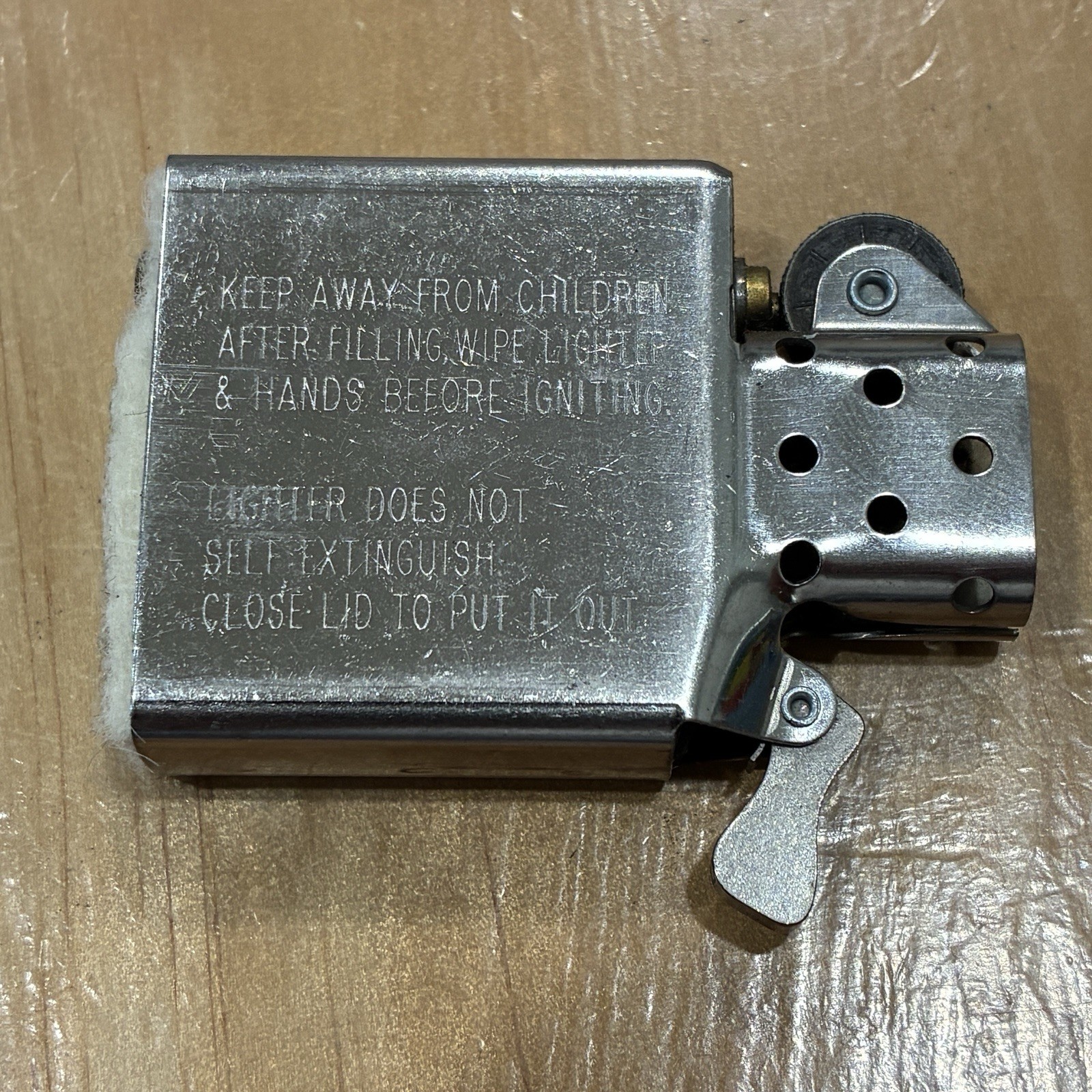Vintage 1997 Zippo Lighter Tabasco Brand Collage Design Chrome USA Made