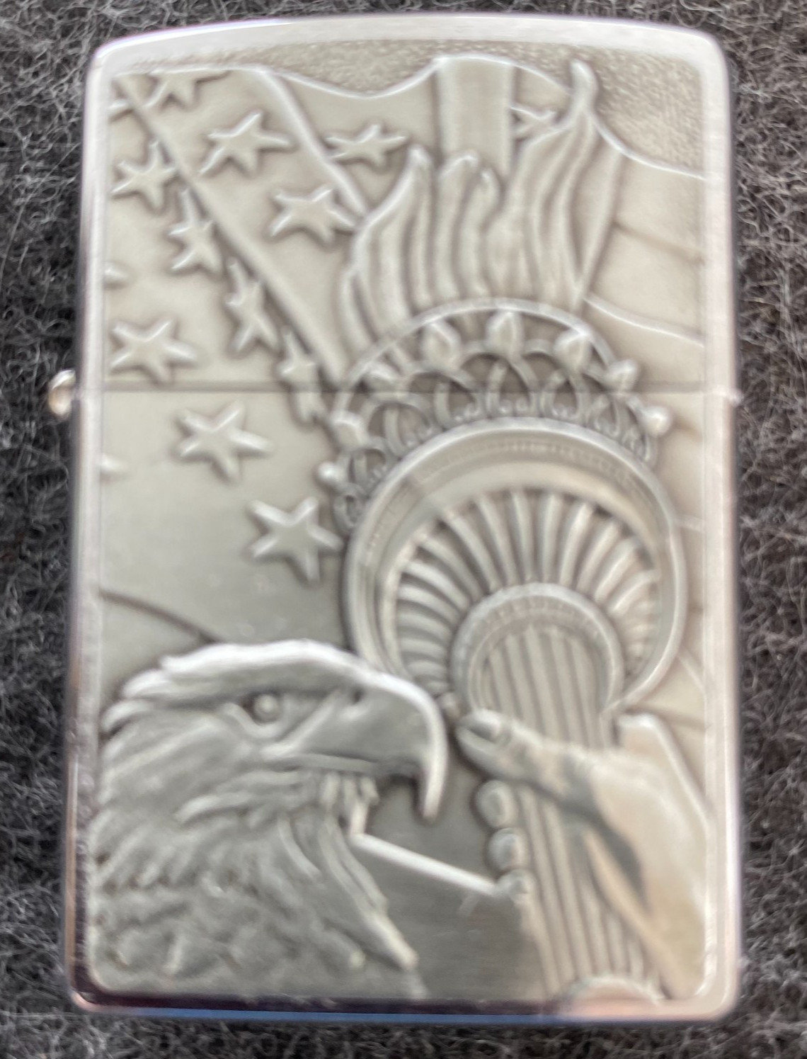 Harley Davidson Zippo Eagle American Flag Statue of Liberty 2006 Never Used