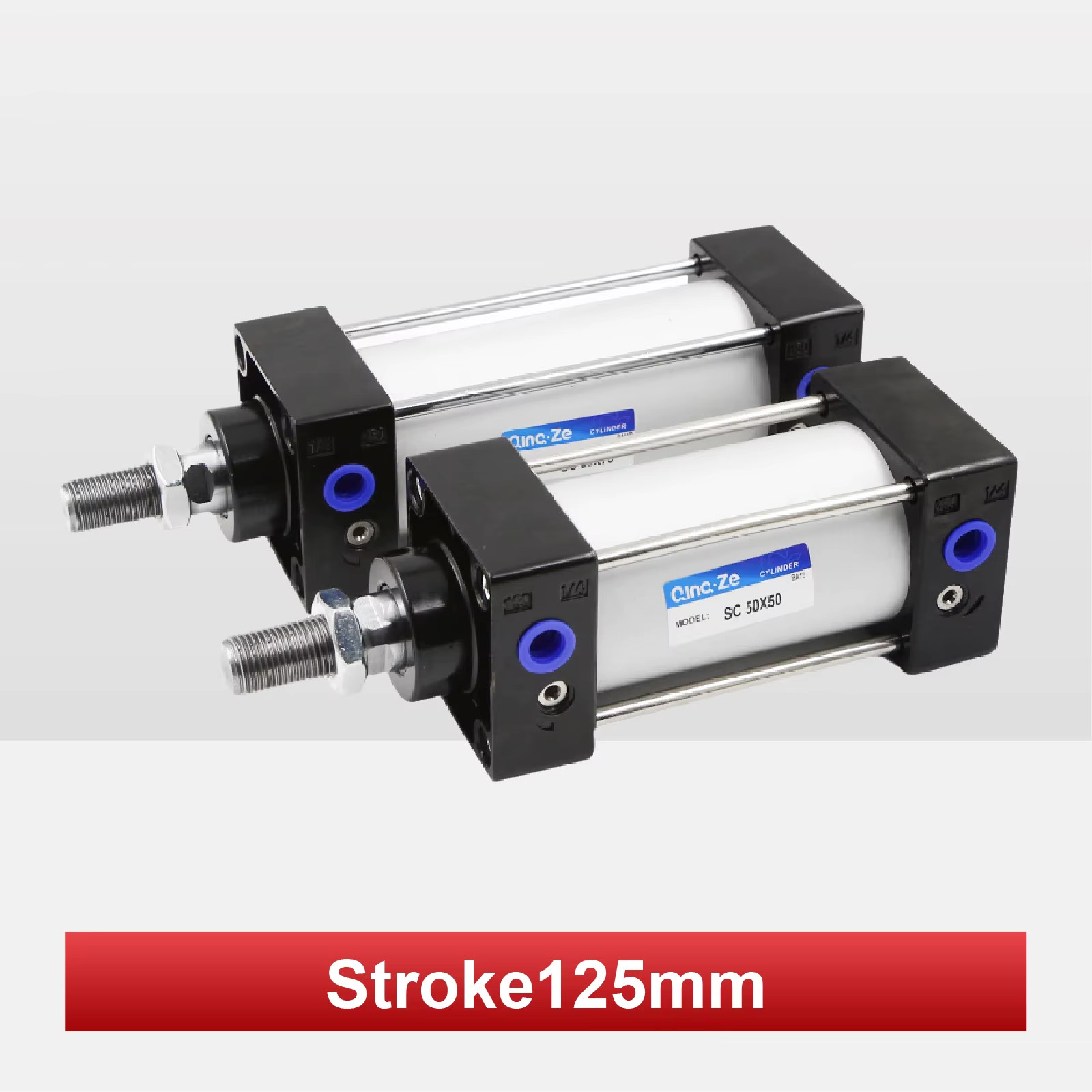 SC Series Pneumatic Cylinder Aluminum Double Acting Tie Rod Type Bore 32‑63mm St