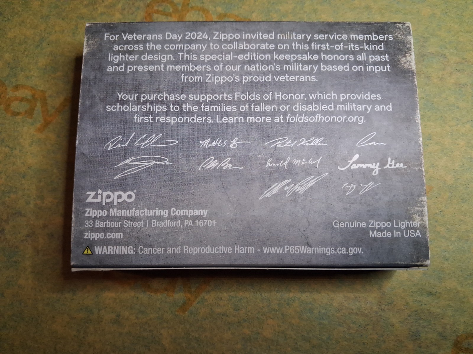 2024 Special Edition Veterans Day Commemorative Zippo New In Box