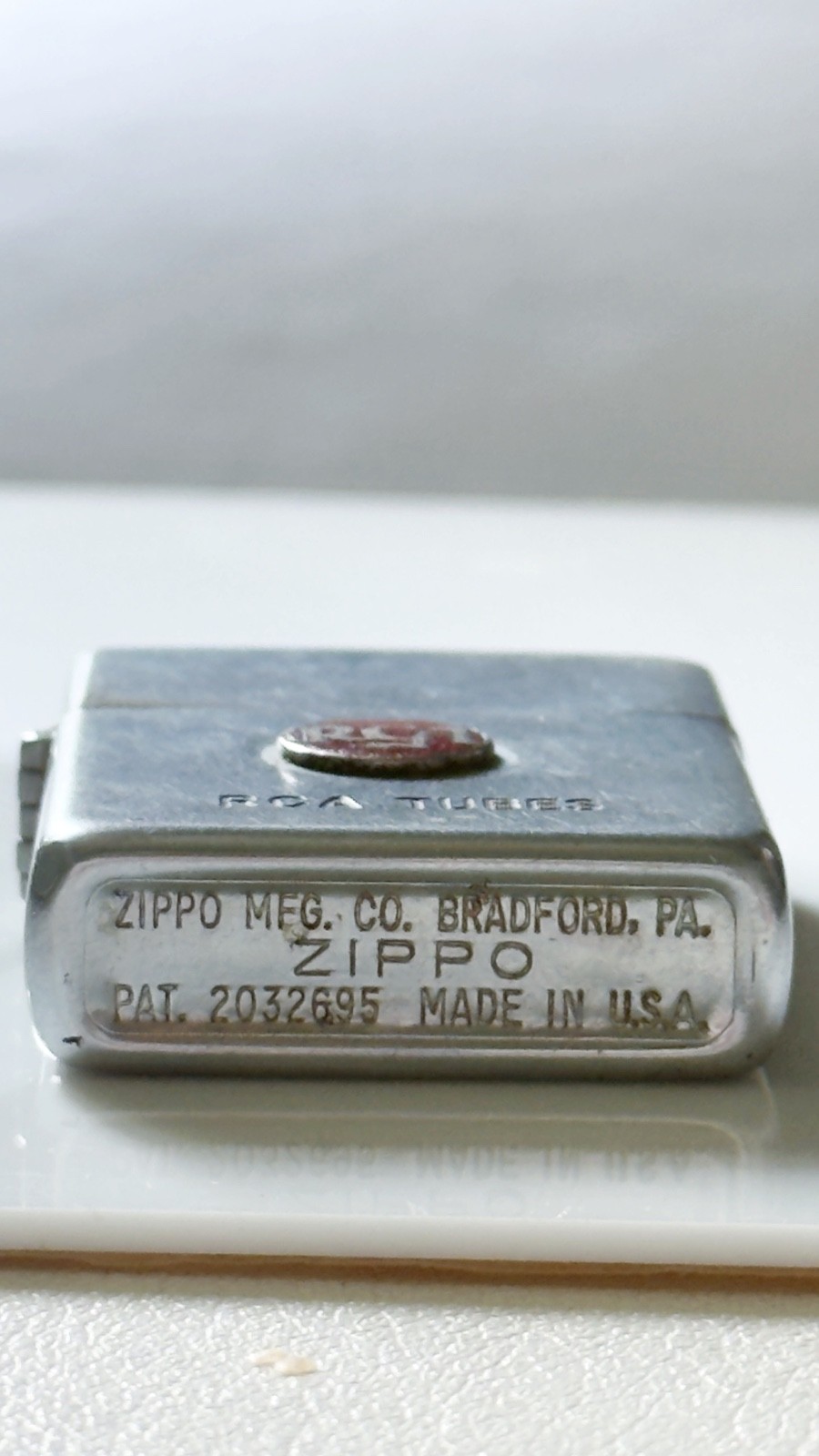 Vintage Zippo RCA Tubes Hudson Radio Television Advertising Lighter