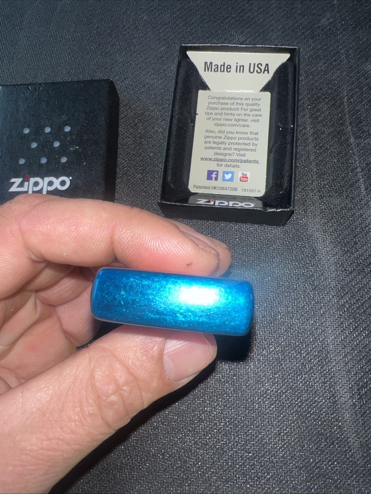 Rare case Xx Zippo Lighter New Condition Never Fired USA Flag Case Xx Logo