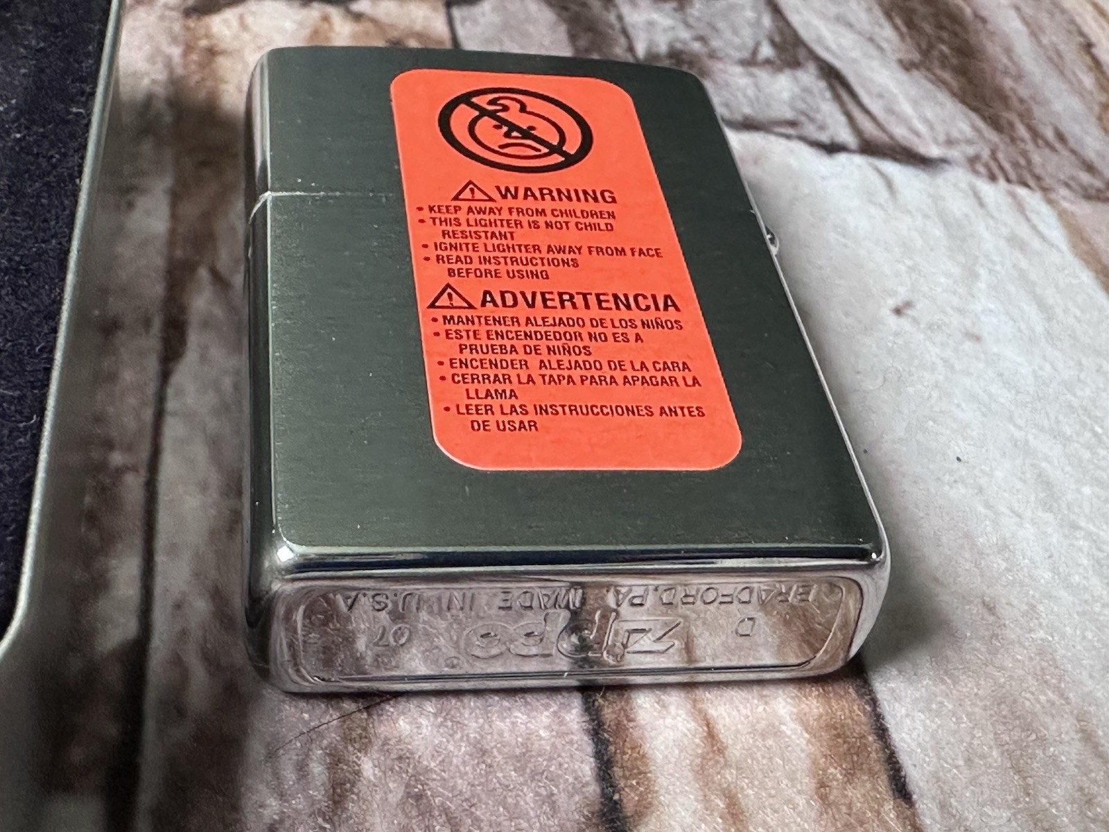 NEW MINT 2007 ZIPPO LIGHTER MAZZI American Flag Sealed In Tin
