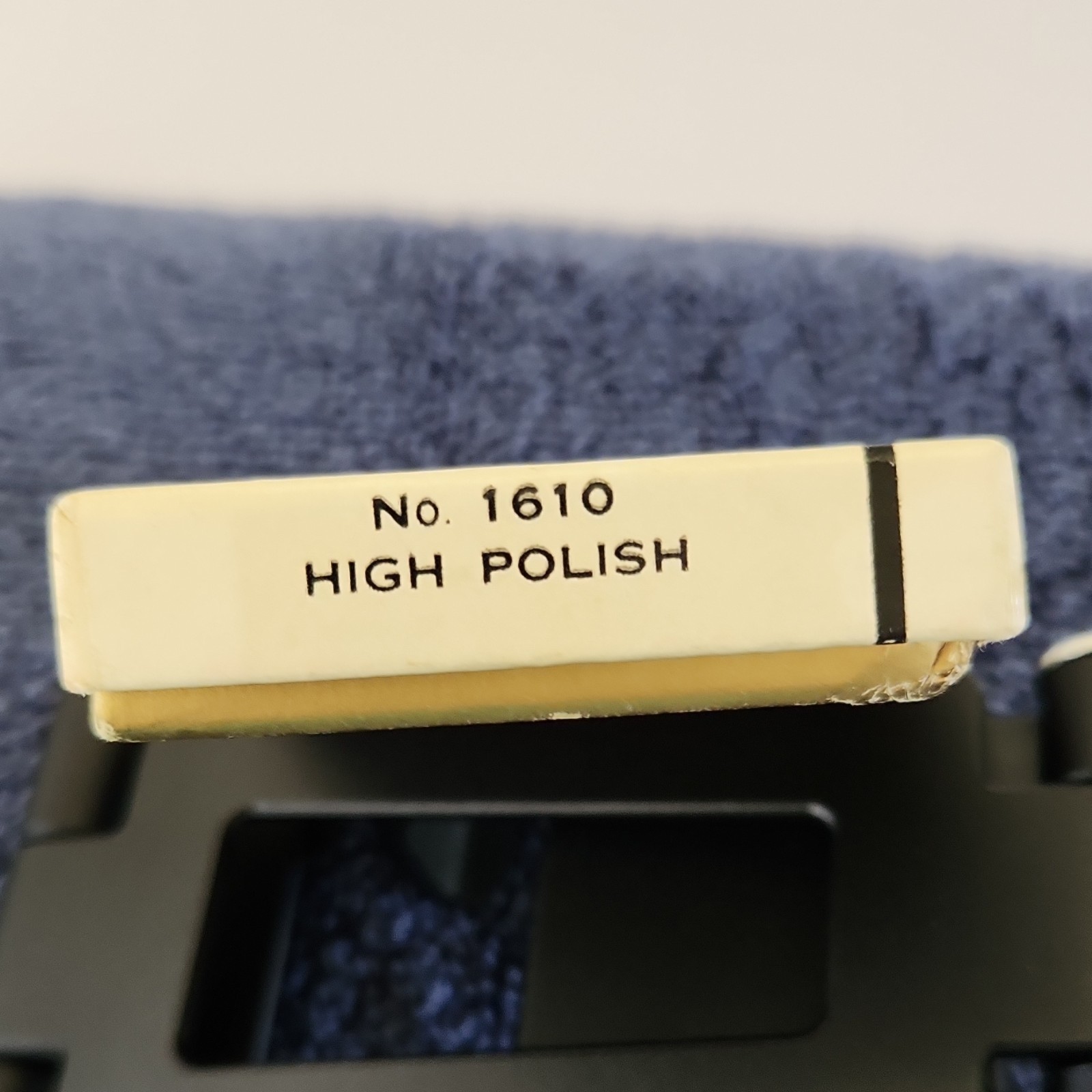 Vintage Zippo Slim High Polish Lighter No.1610 Cigarette Theme with Box & Insert