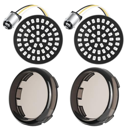 New 1157 LED Motorcycle Rear Turn Signals Bulbs 2 Inch Bullet Lights with
