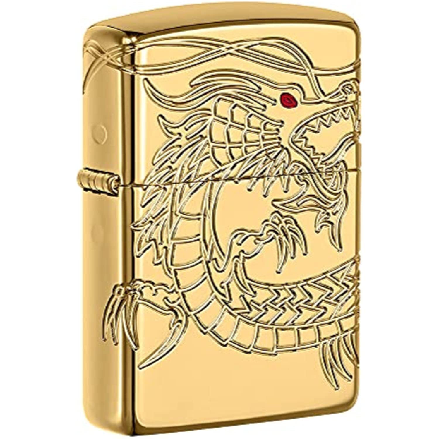 Zippo Choice Catalog Chinese Dragon Armor High Polish Gold Plate MultiCut 29265